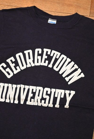 画像2: 【クリックポスト185円も可】70s Champion "GEORGETOWN UNIV" Tシャツ アメリカ製(NAVY/S)ビンテージ 中古