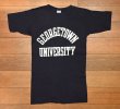 画像1: 【クリックポスト185円も可】70s Champion "GEORGETOWN UNIV" Tシャツ アメリカ製(NAVY/S)ビンテージ 中古 (1)