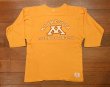 画像1: 【クリックポスト185円も可】70s Champion "MINNESOTA" フットボールTシャツ アメリカ製(YELLOW/M)ビンテージ 中古 (1)