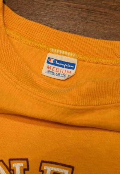 画像3: 【クリックポスト185円も可】70s Champion "MINNESOTA" フットボールTシャツ アメリカ製(YELLOW/M)ビンテージ 中古