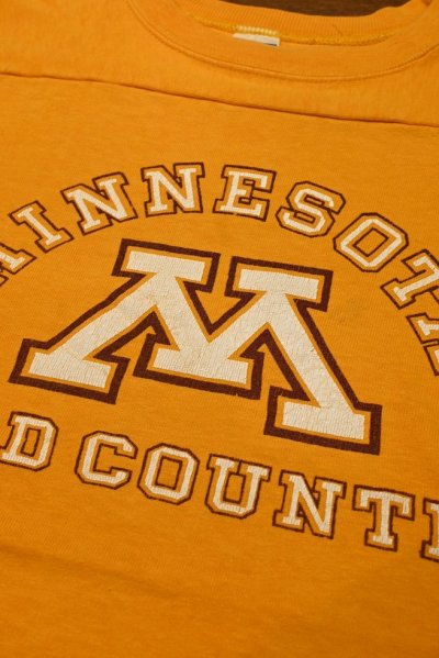 画像2: 【クリックポスト185円も可】70s Champion "MINNESOTA" フットボールTシャツ アメリカ製(YELLOW/M)ビンテージ 中古