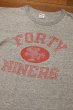 画像2: 【クリックポスト185円も可】80s Champion "FORTYNINERS" "88/12 Tシャツ アメリカ製(GRAY/L)ビンテージ 中古 (2)