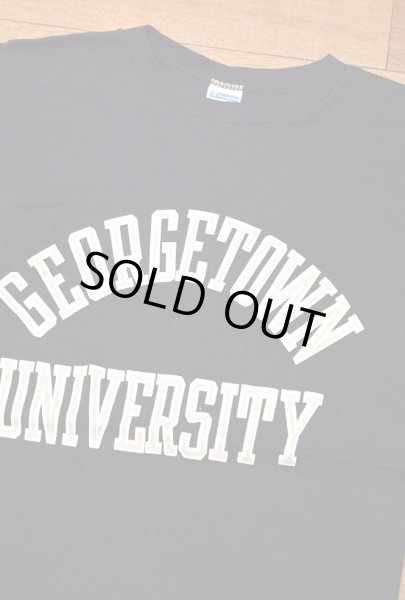 画像2: 【クリックポスト185円も可】70s Champion "GEORGETOWN UNIV" Tシャツ アメリカ製(NAVY/S)ビンテージ 中古 (2)