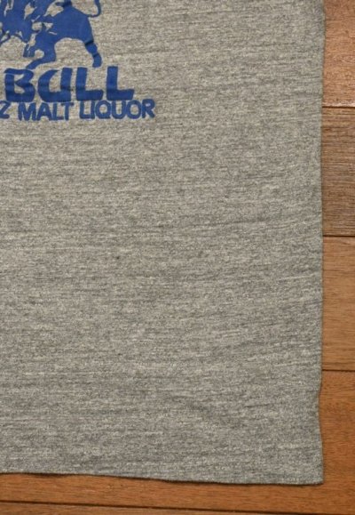 画像3: 【クリックポスト185円も可】70s Sportswear "The BULL Schlitz Malt Liquor" "85/15 Tシャツ アメリカ製(GRAY/L)ビンテージ 中古