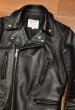 画像2: Lewis Leathers 402T カウハイド ライダースジャケット (BLACK/36)ルイスレザーズ 美中古 (2)