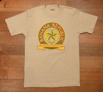 画像1: 【クリックポスト185円も可】80s DEADSTOCK BANANA REPUBLIC Tシャツ アメリカ製(Beige/L)オールドバナリパ デッドストック