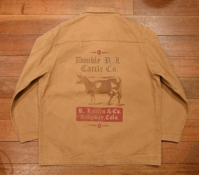 画像1: 80-90s POLO COUNTRY ポロカントリー ダック カバーオール "RRLロゴ" Made in USA(Beige/L)ビンテージ アメリカ製