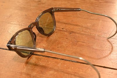 画像3: 80s US MILITARY G.I. Safety Glasses "Gray Smoke"+"Green Glass" (48□20)ビンテージサングラス ケースつき