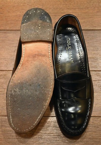 画像3: COLE-HAAN コールハーン ペニーローファー アメリカ製(BLACK/7.5-E)中古