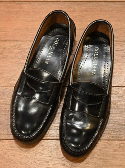 画像1: COLE-HAAN コールハーン ペニーローファー アメリカ製(BLACK/7.5-E)中古