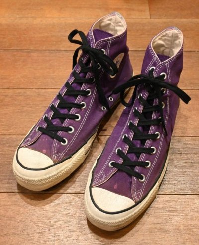 画像1: 80s CONVERSE ALL-STAR HI コンバースオールスター アメリカ製(Purple/12)ビンテージ 