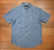 画像1: 【クリックポスト185円も可】RRL ダブルアールエル 半袖シャンブレーシャツ(S)美中古 (1)