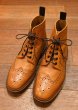 画像1: Loake1880 Burford 2 ウィングチップ ブーツ 箱,シューバック付き (Tan/UK 7 1/2F) 美中古 (1)