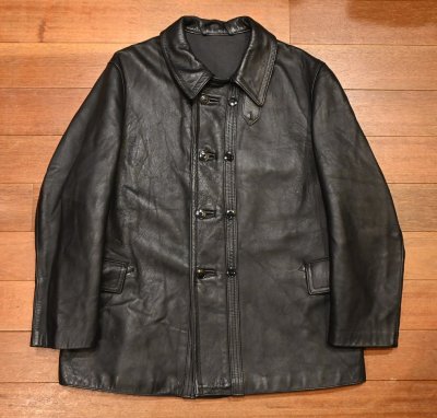 画像1: 60s FRENCH VINTAGE LEATHER JACKET レザージャケット コルビジェジャケット(Black)XL相当 ビンテージ 