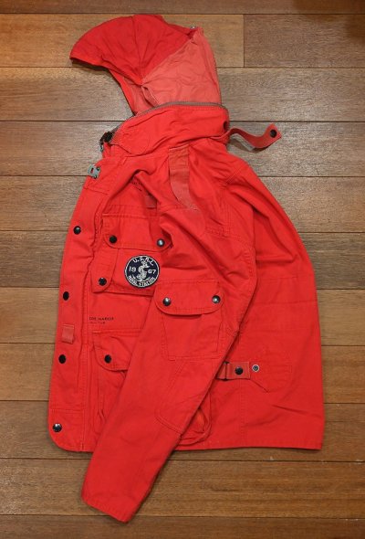 画像2: Polo Ralphlauren ポロラルフローレン COAST GUARD NAVAL STATION JACKET【RED/S】ビンテージ 中古