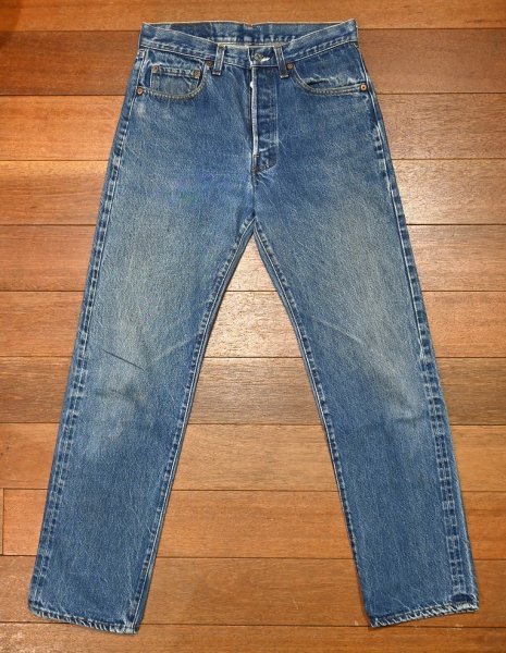 画像1: 80s Levi's 501 RED LINE リーバイス 赤耳(表記:W30 L34 実寸:W29 L30.5)ビンテージデニム  (1)