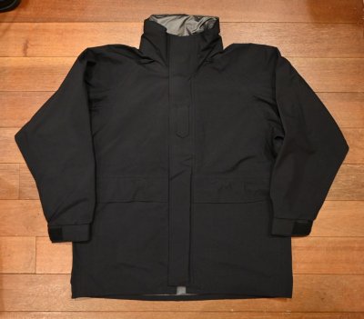 画像1: '18 U.S.NAVY GORE-TEX ゴアテックスパーカー(BLACK/L-SHORT) 中古 黒無地 ビンテージ