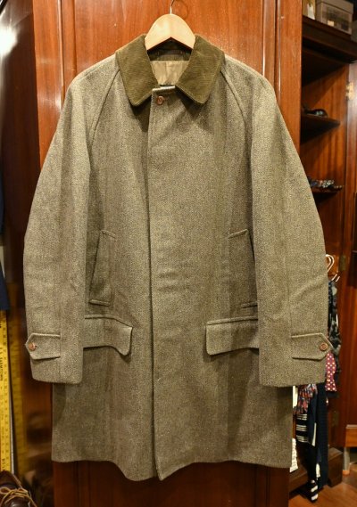 画像1: 90s Vintage GRENFELL Derby Tweed Country Jacket グレンフェル ツイード カントリーコート(Green/38)ビンテージ 中古 イングランド製