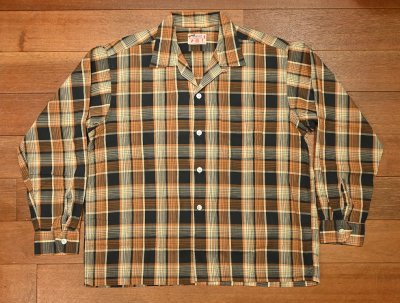 画像3: 【クリックポスト185円も可】50s DUNHILL Sportswear プレイド オープンカラーシャツ(L/16-16 -1/2)ビンテージ 