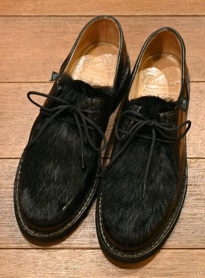 画像1: PARABOOT MICHAEL VISON パラブーツ ミカエル ミンクファー (BLACK/UK6) ビンテージ 中古