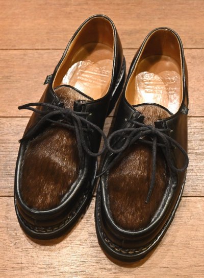 画像1: PARABOOT MICHAEL パラブーツ ミカエル フォック アザラシ 箱つき (BLACK/40) 廃盤 ビンテージ 美中古