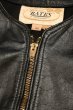 画像4: 60s BATES Leather Riders Jacket 襟なし ノーカラー レザーライダースジャケット (BLACK/42 M) ビンテージ 中古 (4)