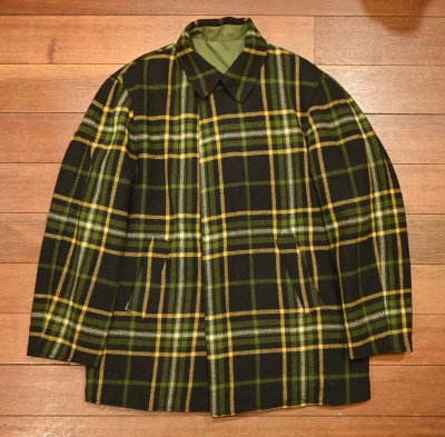 画像1: 60-70s PENDLETON ペンドルトン リバーシブル コート(GREEN/サイズ表記なし/日本Lくらい)ビンテージ 美中古