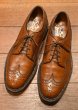 画像1: 70s Florsheim Imperial Kenmoor 93602 フローシャイム インペリアル グレインレザー ロングウィングチップ(BROWN,9 1/2-C)美中古 ビンテージ (1)