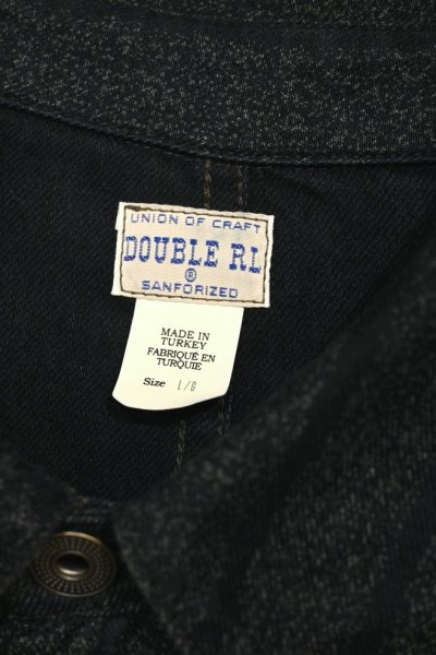 画像2: RRL RALPHLAUREN INDIGO STRIPE TWILL CHORE JACKET ダブルアールエル インディゴストライプ カバーオールジャケット(INDIGO/L)美中古 