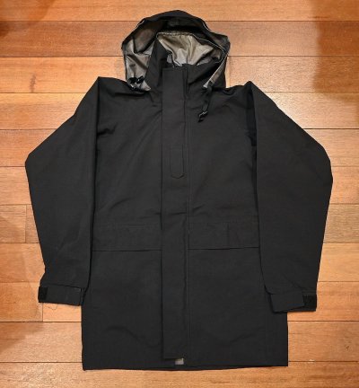 画像1: '18 U.S.NAVY GORE-TEX ゴアテックスパーカー(BLACK/SMALL X-LONG) 美品 中古 黒無地 ビンテージ