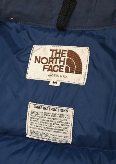 画像2: 70s THE NORTH FACE ノースフェイス ダウンジャケット 茶タグ アメリカ製【NAVY/M】ビンテージ 中古 