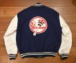 画像11: 90s DELONG NEWYORK YANKEES ヤンキース レザースリーブ バーシティジャケット アメリカ製(Navy×White/L)スタジャン (11)