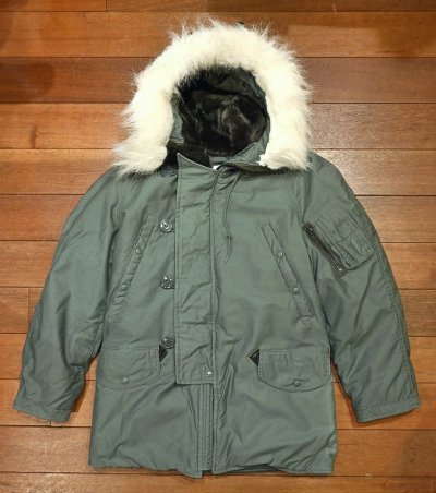 画像1: 美中古 '90y US AIR FORCE N-3B PARKA (SAGE GREEN/XS)ビンテージ 中古