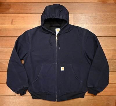 画像1: CARHARTT ACTIVE JACKET カーハート アクティブジャケット アメリカ製(NAVY/L)ビンテージ 中古