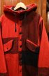 画像2: Engineered Garments×Woolrich Big Plaid Highland Parka ウールメルトンフィッシュテイルパーカー(RED/BLACK/XS)エンジニアドガーメンツ (2)