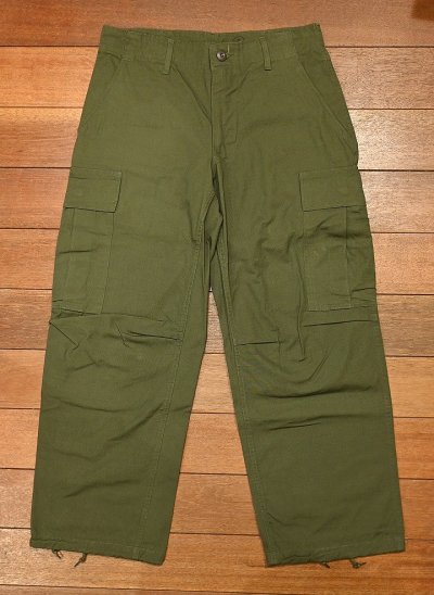 画像1: 69年 DEADSTOCK US ARMY JUNGLE FATIGUE PANTS ファティーグパンツ カーゴパンツ(SMALL-SHORT) リップストップ デッドストック