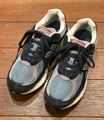 画像1: NEW BALANCE ニューバランス 990 v3 TE3 アメリカ製(NAVY/8-D)箱 スペアシューレースつき