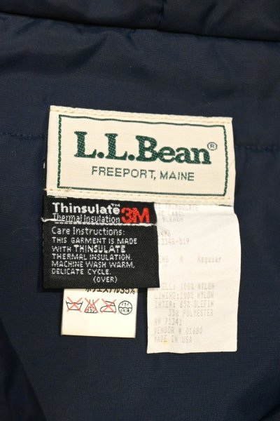 画像2: 90s LL BEAN Thinsulate Anorak 中綿入りアノラック アメリカ製 (BLUE/M-Regular) エルエルビーン LLビーン ビンテージ 中古