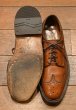 画像9: 70s Florsheim Imperial Kenmoor 93602 フローシャイム インペリアル グレインレザー ロングウィングチップ(BROWN/8-D)中古 ビンテージ (9)