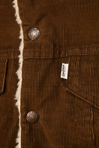 画像2: 70s Levi's 70605-1529 コーデュロイジャケット BIG-E ボアライナー(BROWN/38)リーバイス ビッグE ビンテージ