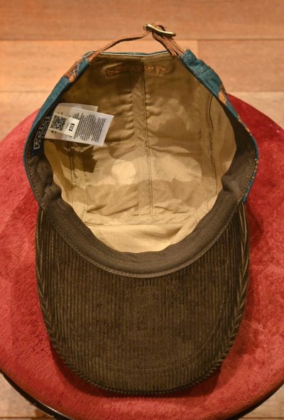 画像3: (クリックポスト185円も可)Polo Ralphlauren ポロラルフローレン LONGBILL CAP ポロ柄(GREEN×BROWN) コーデュロイロングツバ 