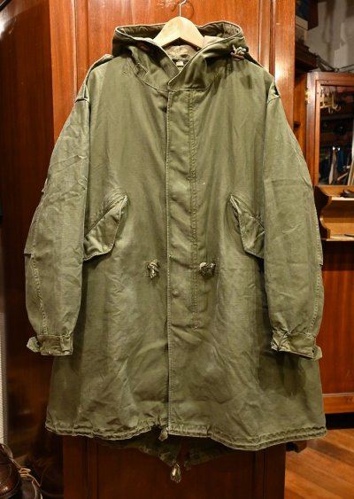 画像1: 50s US ARMY M-51 PARKA モッズコート 初期型 コットン厚生地(S)ビンテージ M51パーカー