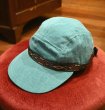 画像1: (クリックポスト185円も可)80-90s L.L BEAN LONGBILL CAP チロリアンテープ エルエルビーン ロングビルキャップ(Green)アメリカ製 ビンテージ (1)