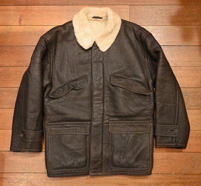 画像1: SAWYER of NAPA Sheep Leather Mouton シープスキン/ムートンジャケット アメリカ製(BROWN/M)NAPA ビンテージ