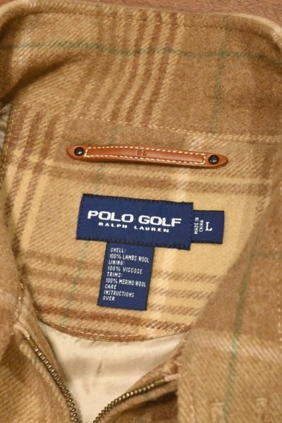 画像2: 90s POLO GOLF RALPHLAUREN ラムズウール タータンチェックブルゾン(Baige/L)美中古 ポロゴルフ ビンテージラルフローレン