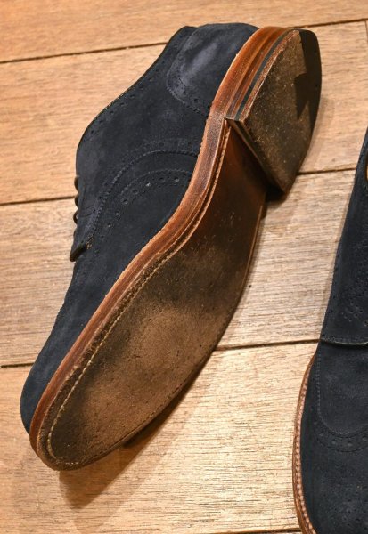画像7: ALDEN オールデン20982 スウェードウィングチップ Leather Soul別注モデル アメリカ製(NAVY,8 1/2-D)箱無し (7)