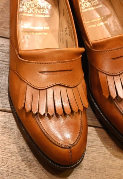 画像2: CROCKET&JONES×UNITED ARROWS "SONNING"クロケット&ジョーンズ キルトローファー 箱、袋つき(Brown,7 1/2-E)中古