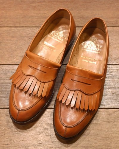 画像1: CROCKET&JONES×UNITED ARROWS "SONNING"クロケット&ジョーンズ キルトローファー 箱、袋つき(Brown,7 1/2-E)中古