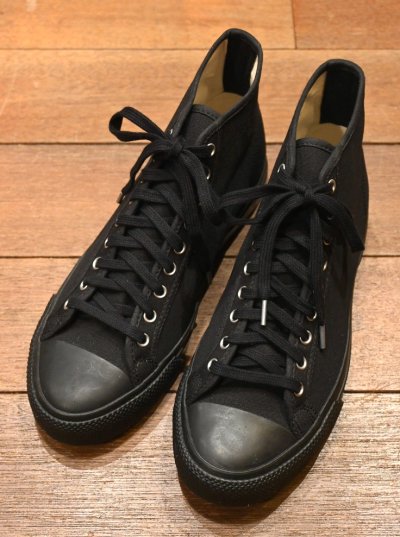 画像1: 未使用 RRL RALPHLAUREN ダブルアールエル Mayport キャンバス スニーカー(BLCK/8)箱無し