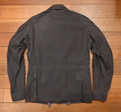 画像3: RRL RALPHLAUREN  ダブルアールエル コットンポプリン ミリタリーフィールドジャケット(FADED BLACK/S)中古 